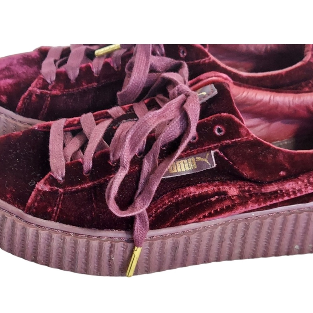 Fenty Puma Creeper Velvet Rihanna Royal Purple Burgundy Shoes - Picture 6 of 6